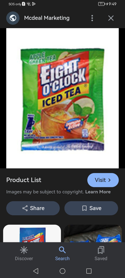 EIGHT O'CLOCK ICED TEA APPLE GREEN TEA 120/25G