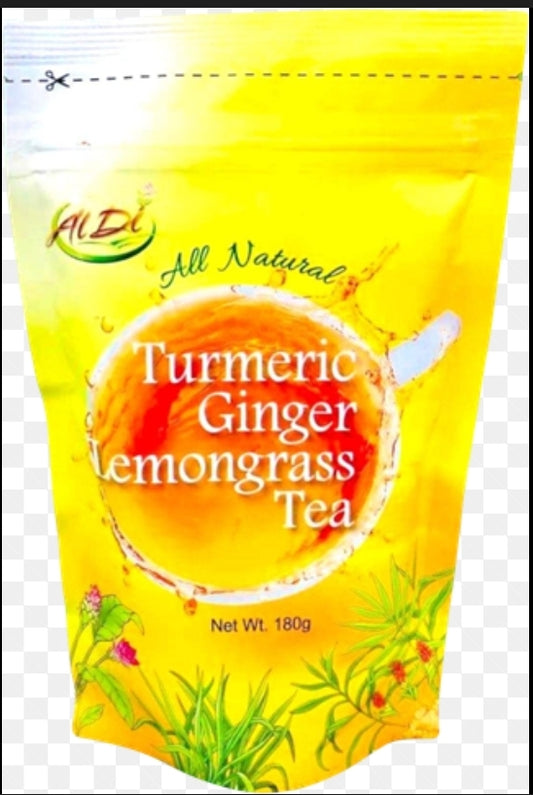 ALDI TURMERIC GINGER LEMONGRASS TEA 180G