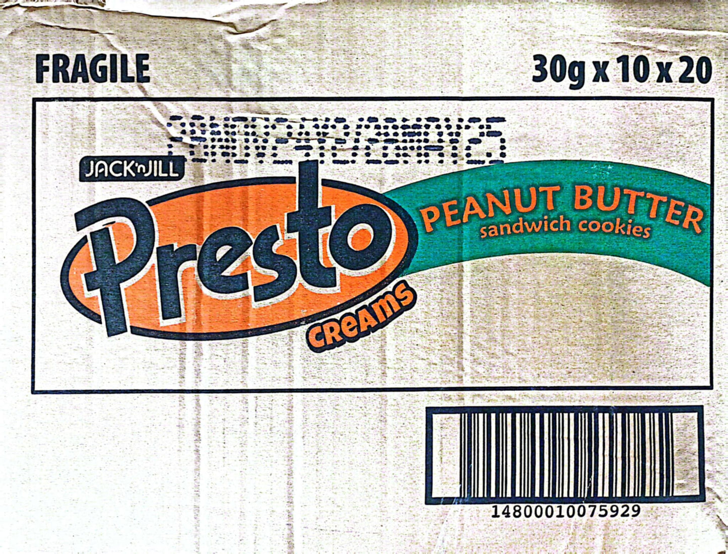 JNJ PRESTO CREAMS PEANUT BUTTER POLY BAG 20/10/30G
