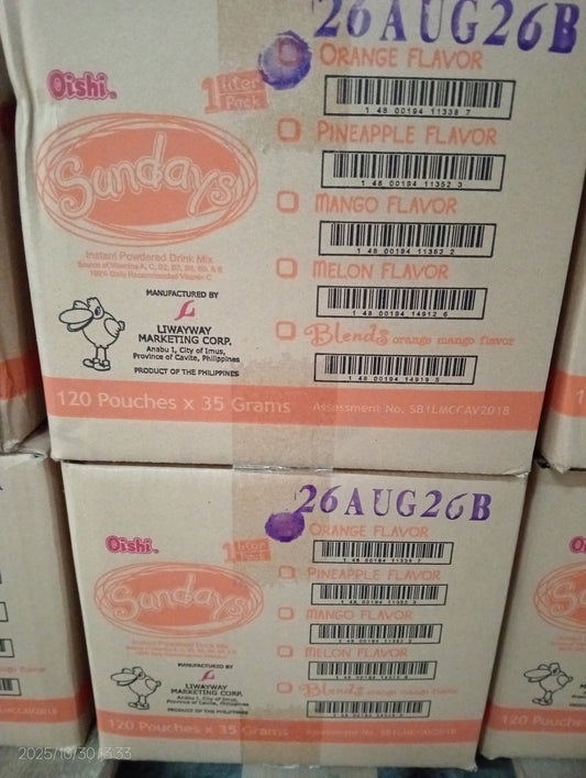 OISHI SUNDAYS ORANGE 120/35G