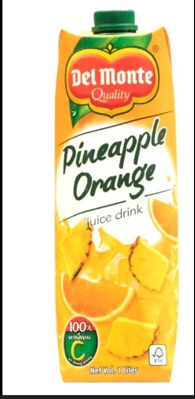 DEL MONTE PINEAPPLE ORANGE JUICE TETRA 12/1L