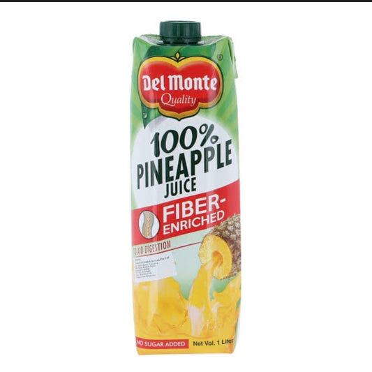 DEL MONTE PINEAPPLE JUICE WITH FIBER 12/1L