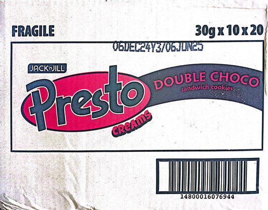 JNJ PRESTO CREAMS DOUBLE CHOCOLATE 20/10/30G