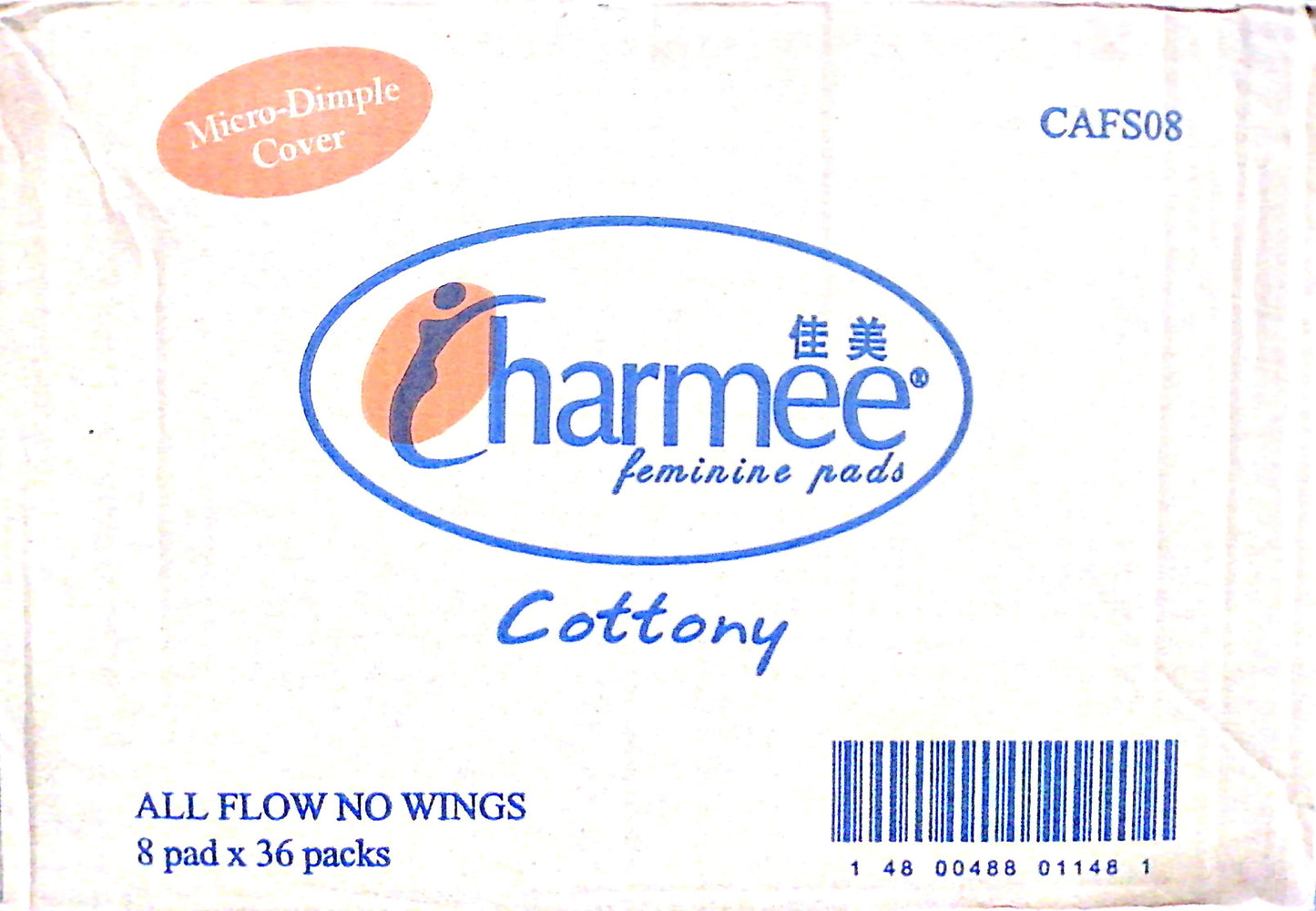 CHARMEE ALL FLOW COTTONY NO WINGS 36PACKS/8PADS CODE: CAFS08