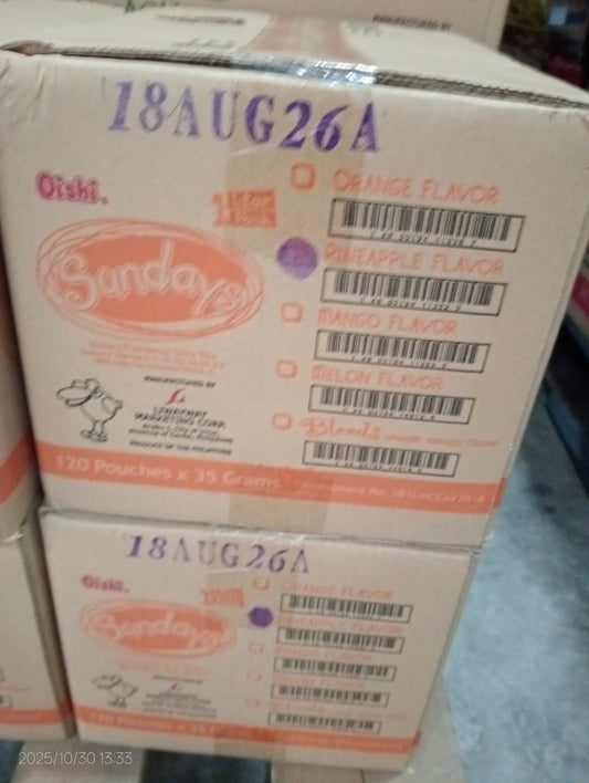 OISHI SUNDAYS PINEAPPLE 120/35G