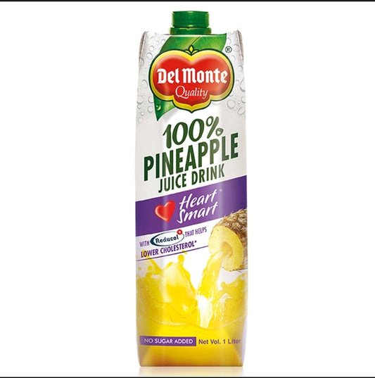 DEL MONTE PINEAPPLE JUICE HEART SMART TETRA 12/1L