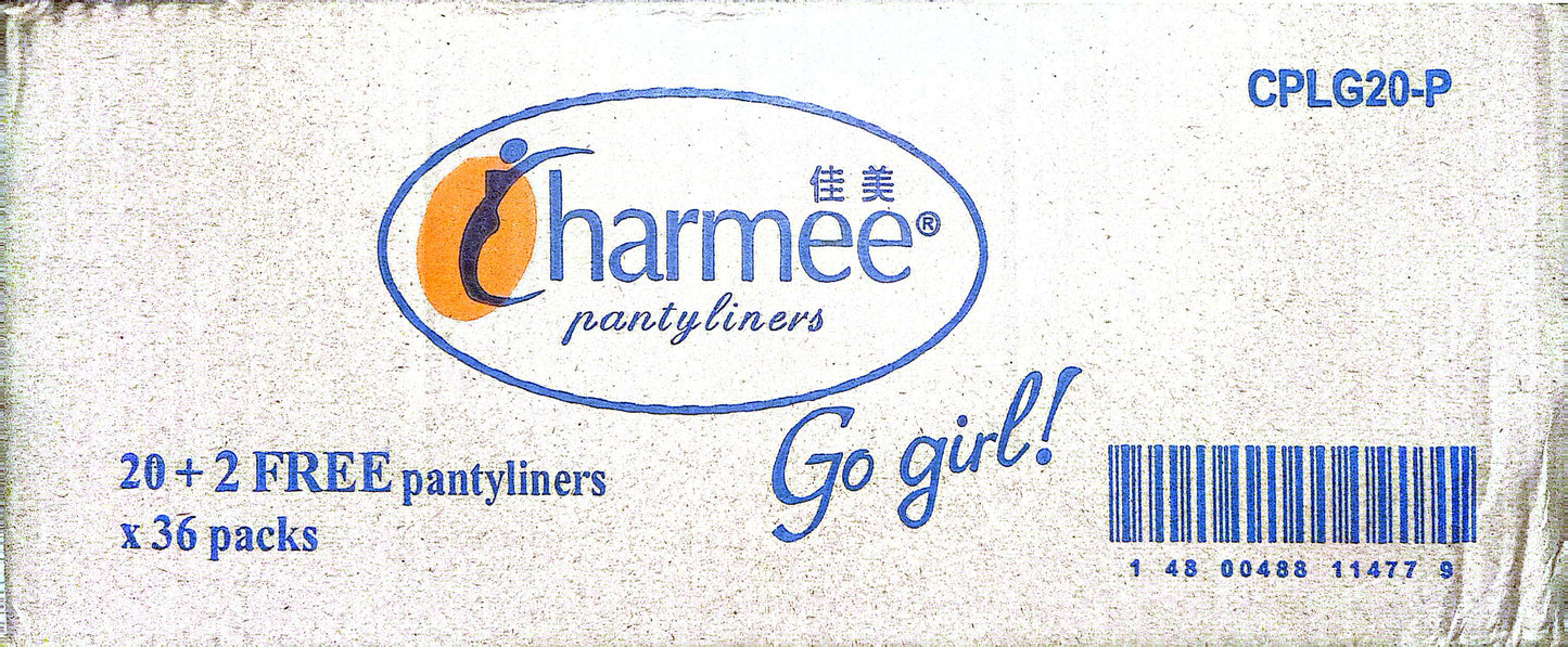 CHARMEE GO GIRL PANTYLINERS 36PACKS 20+2PANTYLINERS CODE: CPLG20-P