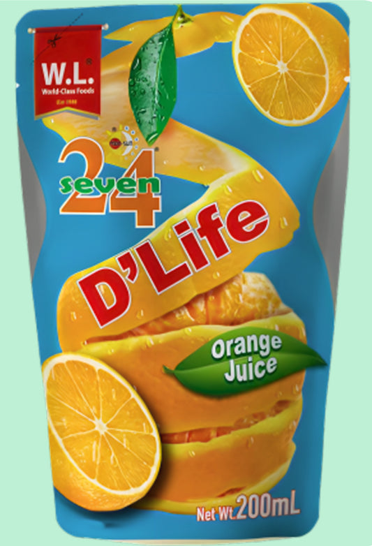 24 SEVEN D'LIFE ORANGE JUICE 10/200g