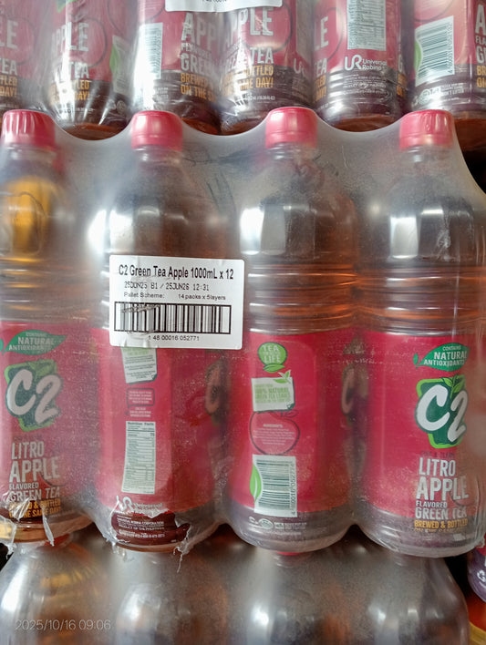 C2 COOL & GREEN TEA APPLE 12/1L